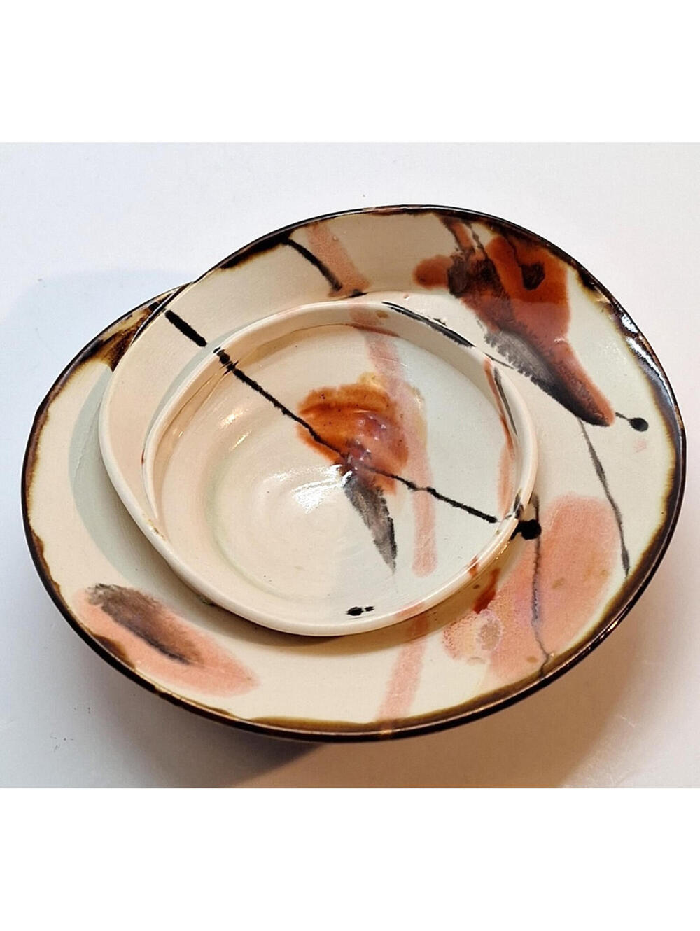 Teri Paul Clay Art Pottery Bread and Spread Bowl Canadian Artist
